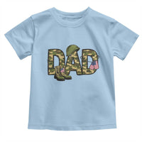 Proud Army Dad USA Flag Camo Toddler T Shirt Fathers Day Gift