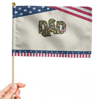 Proud Army Dad USA Flag Camo Patriotic Handheld Flag Fathers Day Gift