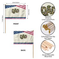 Proud Army Dad USA Flag Camo Patriotic Handheld Flag Fathers Day Gift