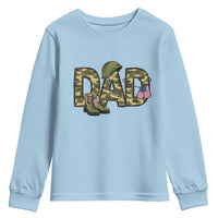Proud Army Dad USA Flag Camo Youth Sweatshirt Fathers Day Gift
