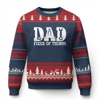 Handyman Dad Fixer Of Everything Ugly Christmas Sweater Funny Garage Papa
