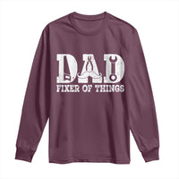 Handyman Dad Fixer Of Everything Long Sleeve Shirt Funny Garage Papa