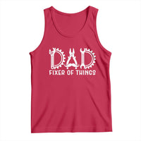 Dad Fixer Of Everything Garage Life Tank Top Auto Mechanic Fathers Day Gift