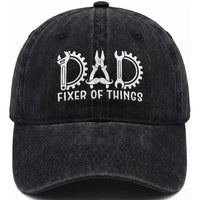 Dad Fixer Of Everything Garage Life Washed Cotton Baseball Cap Auto Mechanic Fathers Day Gift