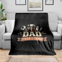 Mechanic Dad Fixer Of All Things Throw Blanket Funny Auto Repair Fathers Day