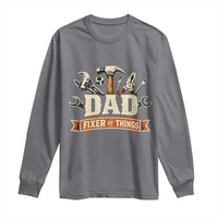 Mechanic Dad Fixer Of All Things Long Sleeve Shirt Funny Auto Repair Fathers Day