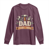 Mechanic Dad Fixer Of All Things Long Sleeve Shirt Funny Auto Repair Fathers Day
