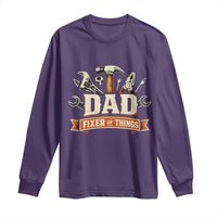 Mechanic Dad Fixer Of All Things Long Sleeve Shirt Funny Auto Repair Fathers Day
