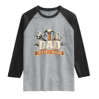 Mechanic Dad Fixer Of All Things Raglan Shirt Funny Auto Repair Fathers Day
