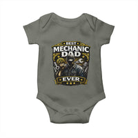 Best Mechanic Dad Ever Baby Onesie Auto Repair Fathers Day Graphic