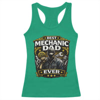 Best Mechanic Dad Ever Racerback Tank Top Auto Repair Fathers Day Graphic