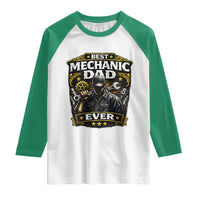 Best Mechanic Dad Ever Raglan Shirt Auto Repair Fathers Day Graphic