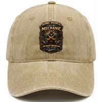 Some People Call Me Mechanic Important Call Me Dad Washed Cotton Baseball Cap Fathers Day Gift
