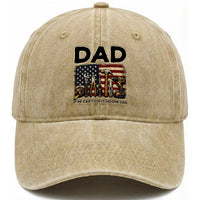 Mechanic Dad American Flag Washed Cotton Baseball Cap If He Cant Fix It No One Can