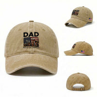 Mechanic Dad American Flag Washed Cotton Baseball Cap If He Cant Fix It No One Can