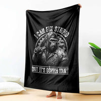 Funny Gorilla Mechanic Throw Blanket I Can Fix Stupid But Its Gonna Hurt