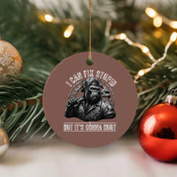 Funny Gorilla Mechanic Ceramic Ornament I Can Fix Stupid But Its Gonna Hurt