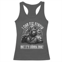 Funny Gorilla Mechanic Racerback Tank Top I Can Fix Stupid But Its Gonna Hurt
