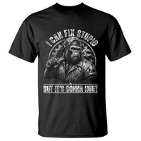 Funny Gorilla Mechanic T Shirt I Can Fix Stupid But Its Gonna Hurt