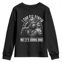 Funny Gorilla Mechanic Youth Sweatshirt I Can Fix Stupid But Its Gonna Hurt