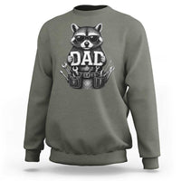 Funny Raccoon Dad Mechanic Sweatshirt Trash Panda Fathers Day Gift