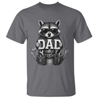 Funny Raccoon Dad Mechanic T Shirt Trash Panda Fathers Day Gift