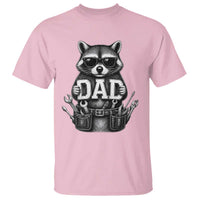 Funny Raccoon Dad Mechanic T Shirt Trash Panda Fathers Day Gift