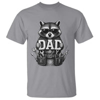 Funny Raccoon Dad Mechanic T Shirt Trash Panda Fathers Day Gift