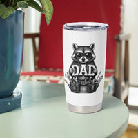 Funny Raccoon Dad Mechanic Tumbler Cup Trash Panda Fathers Day Gift