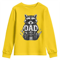 Funny Raccoon Dad Mechanic Youth Sweatshirt Trash Panda Fathers Day Gift