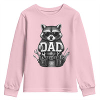 Funny Raccoon Dad Mechanic Youth Sweatshirt Trash Panda Fathers Day Gift