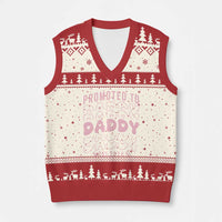 Promoted To Daddy 2026 New Girl Dad V-Neck Knit Sweater Vest First Time Fathers Day Gift