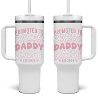 Promoted To Daddy 2026 New Girl Dad Tumbler With Handle First Time Fathers Day Gift