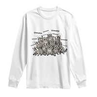 Funny Raccoon Grandma Long Sleeve Shirt Grandmother Chaos Trash Panda