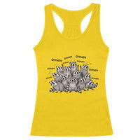 Funny Raccoon Grandpa Racerback Tank Top Chaos Coordinator Grandpa Life Graphic