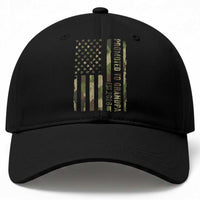 Promoted To Grandpa Est 2026 Patriotic American Flag Camo Baseball Cap