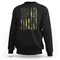 Promoted To Grandpa Est 2026 Patriotic American Flag Camo Sweatshirt