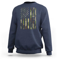 Promoted To Grandpa Est 2026 Patriotic American Flag Camo Sweatshirt