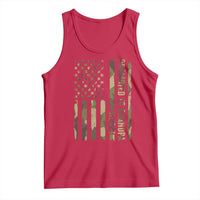 Promoted To Grandpa Est 2026 Patriotic American Flag Camo Tank Top