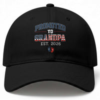 Patriotic Promoted To Grandpa Est 2026 Baseball Cap US Flag New Father Gift