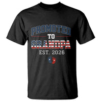 Patriotic Promoted To Grandpa Est 2026 T Shirt US Flag New Father Gift