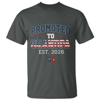 Patriotic Promoted To Grandpa Est 2026 T Shirt US Flag New Father Gift