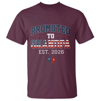 Patriotic Promoted To Grandpa Est 2026 T Shirt US Flag New Father Gift