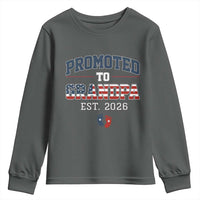 Patriotic Promoted To Grandpa Est 2026 Youth Sweatshirt US Flag New Father Gift