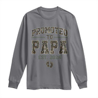 Promoted To Dad Est 2026 Camo Long Sleeve Shirt Hunting Style New Dad Gift Graphic