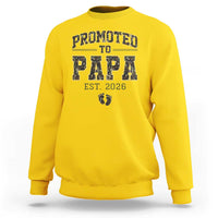 Promoted To Dad Est 2026 Camo Sweatshirt Hunting Style New Dad Gift Graphic
