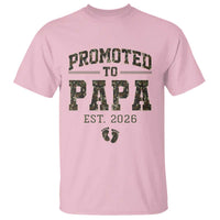 Promoted To Dad Est 2026 Camo T Shirt Hunting Style New Dad Gift Graphic