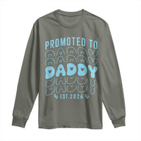 Promoted To Daddy 2026 New Boy Dad Long Sleeve Shirt First Time Fathers Day Gift