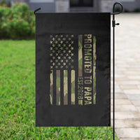 Promoted To Papa Est 2026 American Flag Camo Garden Flag Patriotic New Papa