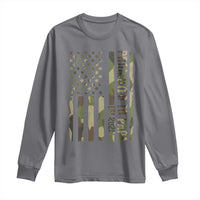 Promoted To Papa Est 2026 American Flag Camo Long Sleeve Shirt Patriotic New Papa